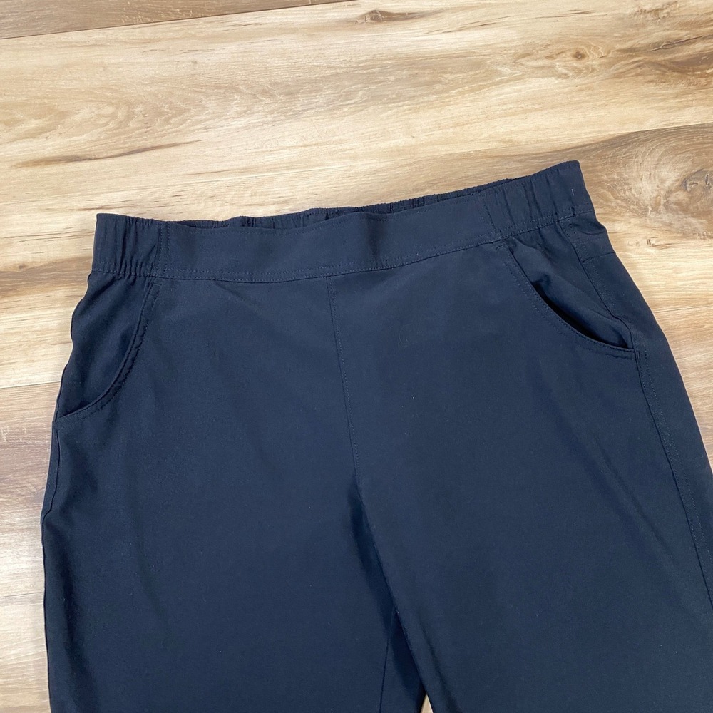 Eddie Bauer Pants Women L Gorpcore Nylon Blend Straight Lightweight Black Travel - Picture 5 of 6